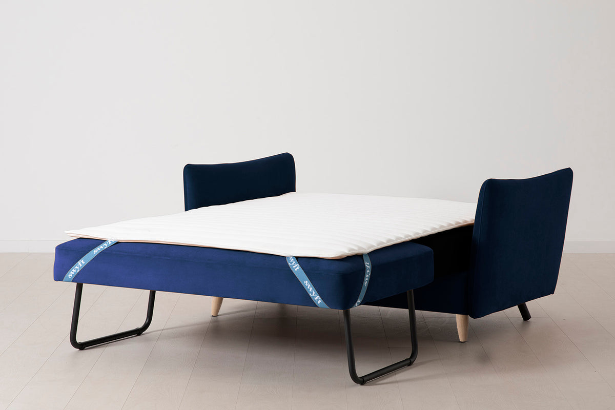 Model 08 Sofa Bed 2 Seater, Oak / Indigo