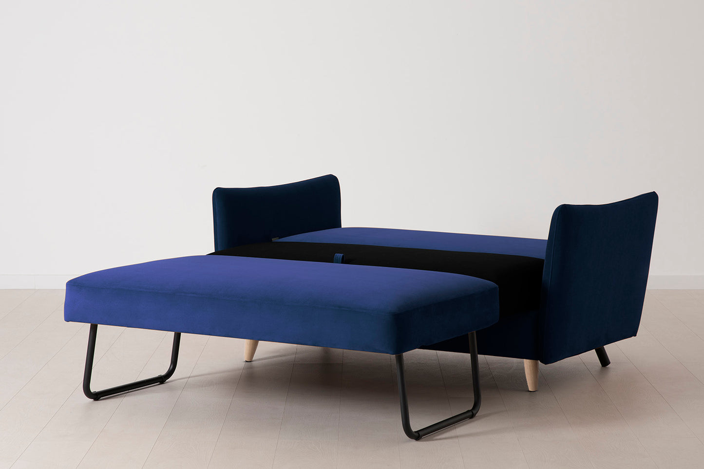 Model 08 Sofa Bed 2 Seater, Oak / Indigo