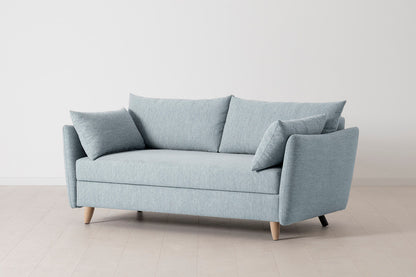 Model 08 Sofa Bed 2.5 Seater, Oak / Seaglass