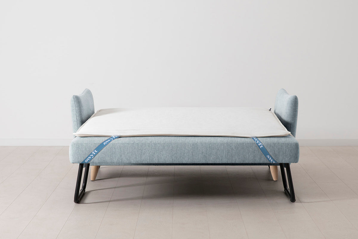 Model 08 Sofa Bed 2.5 Seater, Oak / Seaglass
