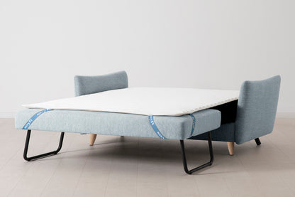 Model 08 Sofa Bed 2.5 Seater, Oak / Seaglass