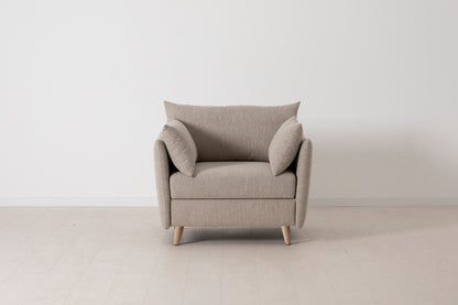 Model 08 Chair Bed Single Sofa Bed, Oak / Pumice