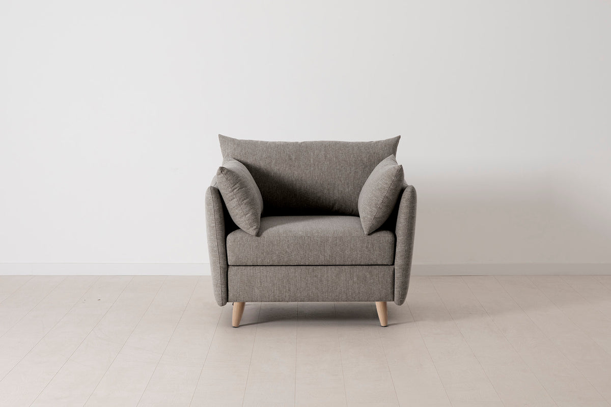 Model 08 Chair Bed Single Sofa Bed, Oak / Shadow