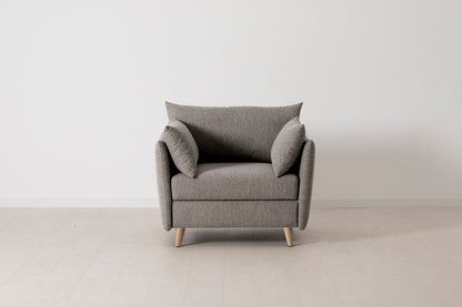 Model 08 Chair Bed Single Sofa Bed, Oak / Shadow