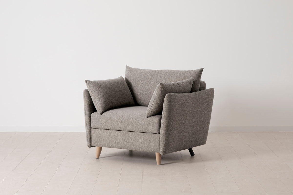 Model 08 Chair Bed Single Sofa Bed, Oak / Shadow