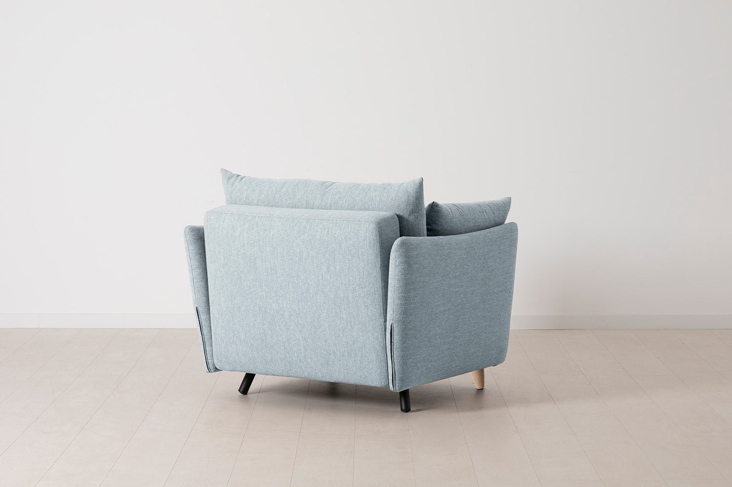 Model 08 Chair Bed Single Sofa Bed, Oak / Seaglass