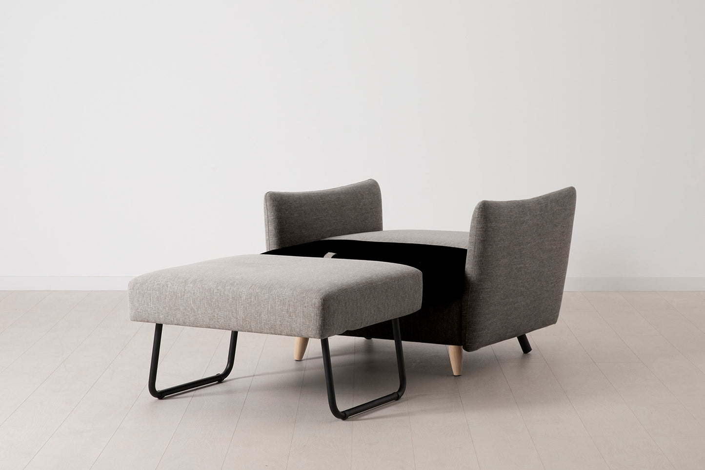 Model 08 Chair Bed Single Sofa Bed, Oak / Shadow