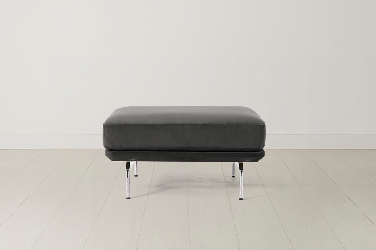 Model 14 Ottoman, Charcoal