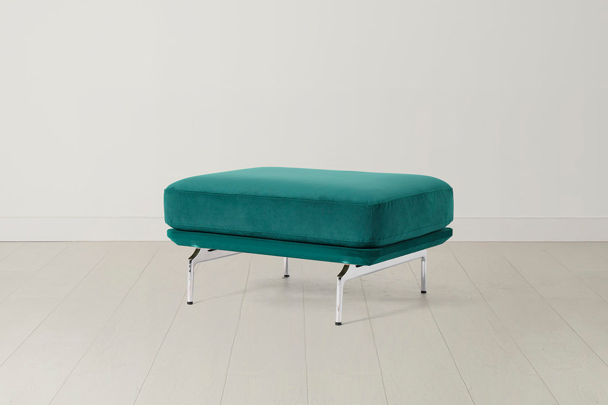Model 14 Ottoman in Kingfisher