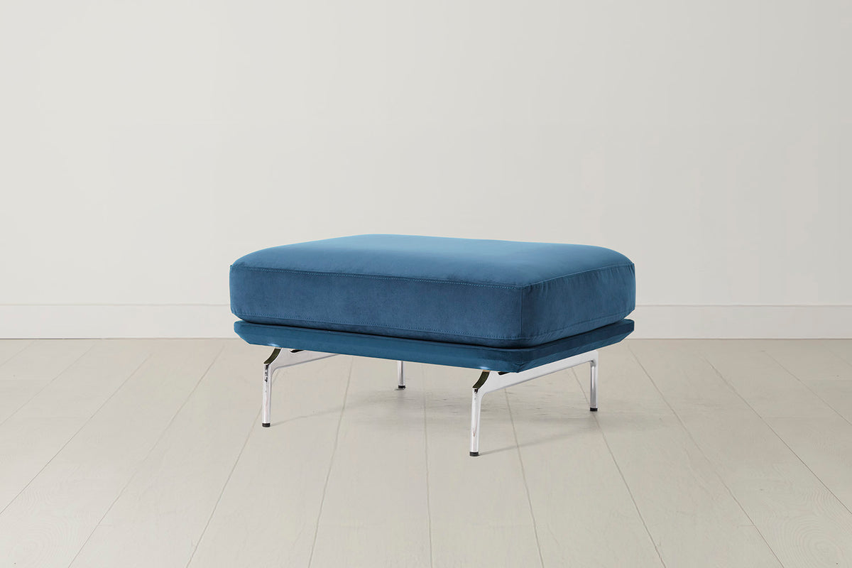 Model 14 Ottoman, Teal