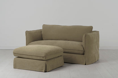 Model 18 2 Seater Sofa with Ottoman, Meadow