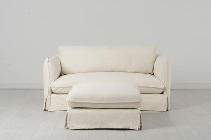 Model 18 2 Seater Sofa with Ottoman, Nougat