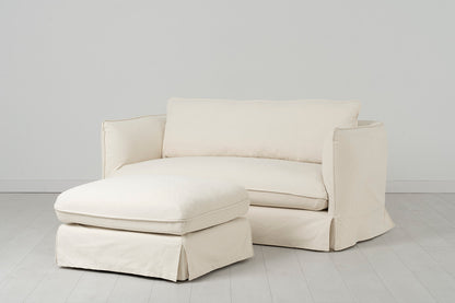 Model 18 2 Seater Sofa with Ottoman, Nougat