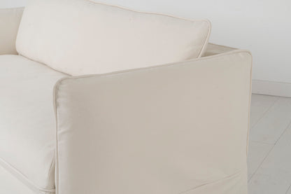 Model 18 2 Seater Sofa with Ottoman, Nougat
