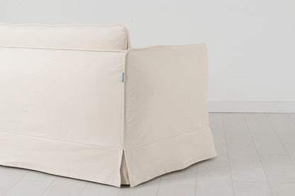 Model 18 2 Seater Sofa with Ottoman, Nougat