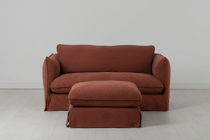 Model 18 2 Seater Sofa with Ottoman, Tuscan