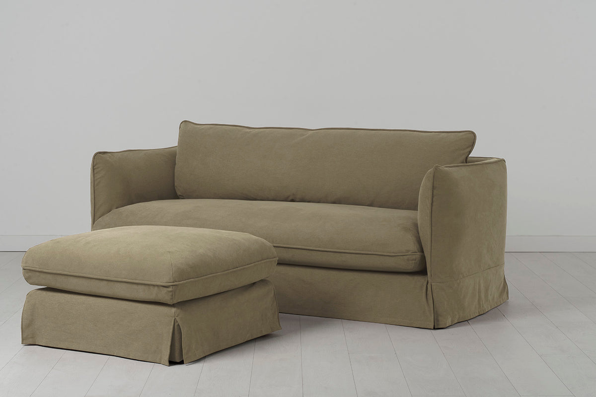 Model 18 3 Seater Sofa with Ottoman, Meadow