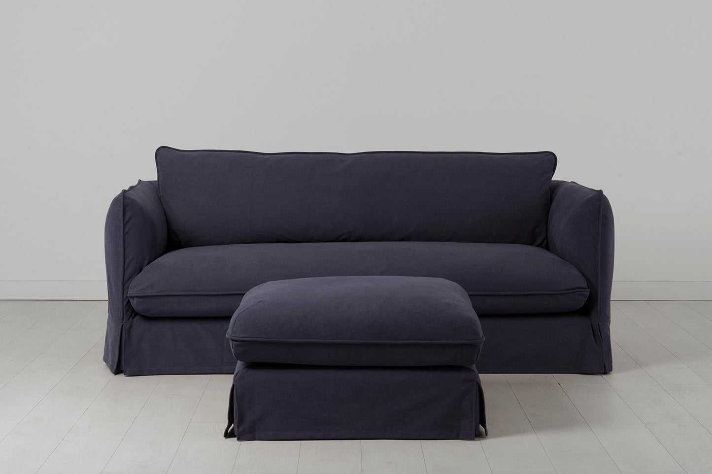 Model 18 3 Seater Sofa with Ottoman, Midnight