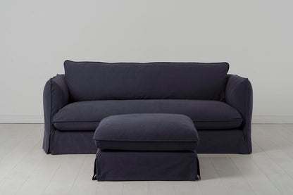 Model 18 3 Seater Sofa with Ottoman, Midnight