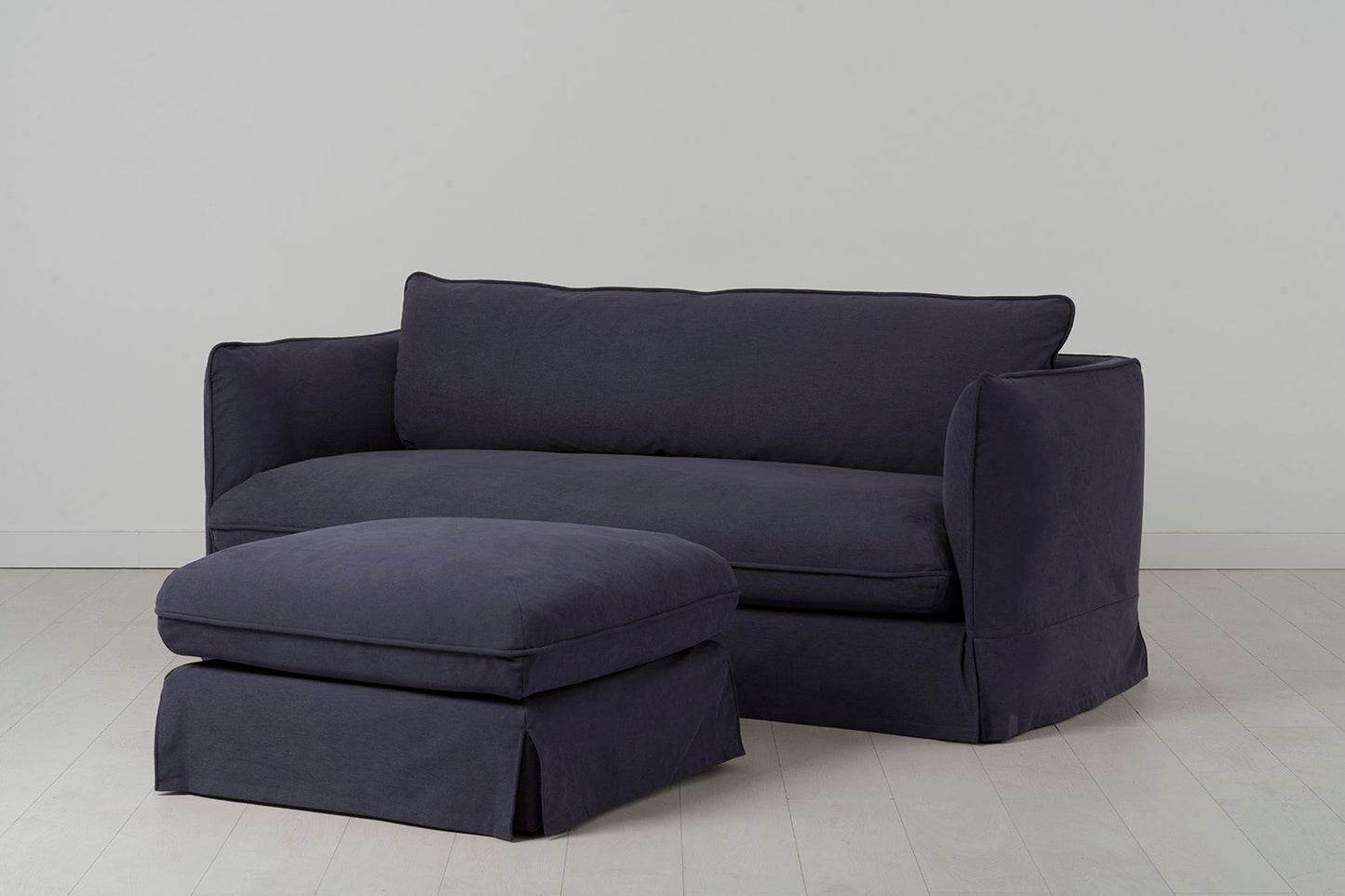Model 18 3 Seater Sofa with Ottoman, Midnight