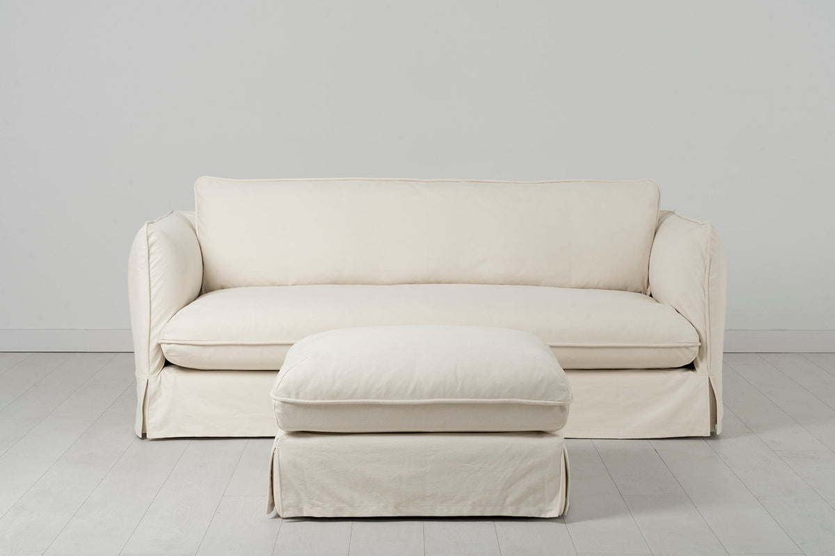 Model 18 3 Seater Sofa with Ottoman, Nougat