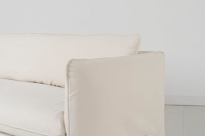 Model 18 3 Seater Sofa with Ottoman, Nougat