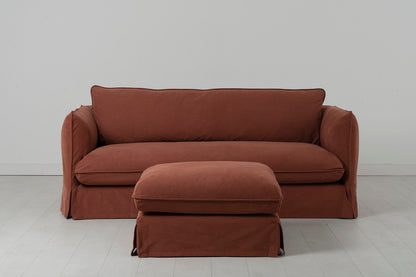 Model 18 3 Seater Sofa with Ottoman, Tuscan