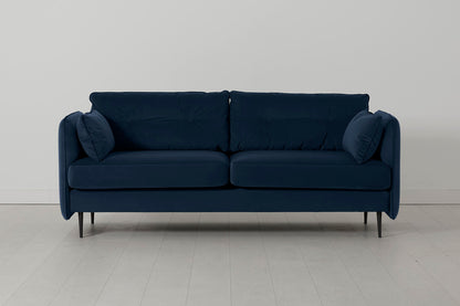 Model 19 3 Seater Sofa, Indigo — Front View