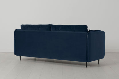 Model 19 3 Seater Sofa, Indigo — Back View