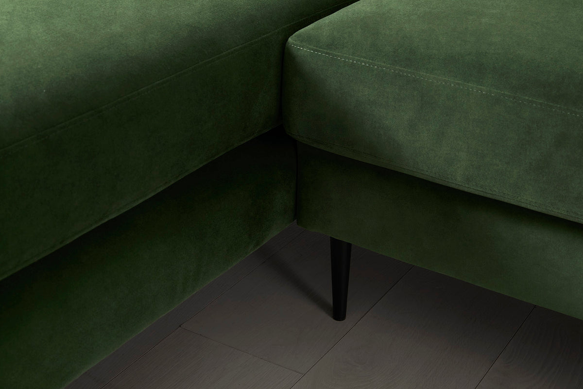 Model 19 3 Seater Left Chaise Sofa, Conifer — Leg Detail