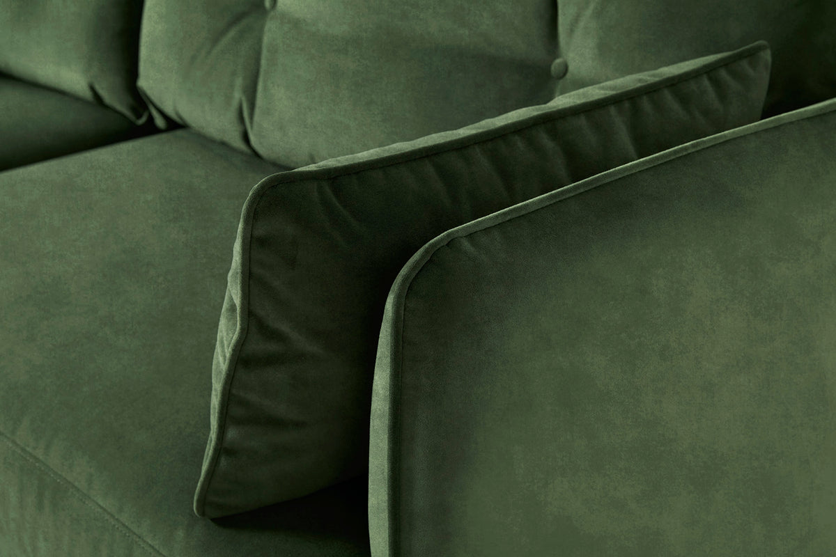 Model 19 3 Seater Left Chaise Sofa, Conifer — Cushion Detail