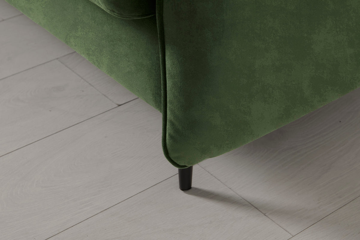 Model 19 3 Seater Left Chaise Sofa, Conifer — Leg Detail