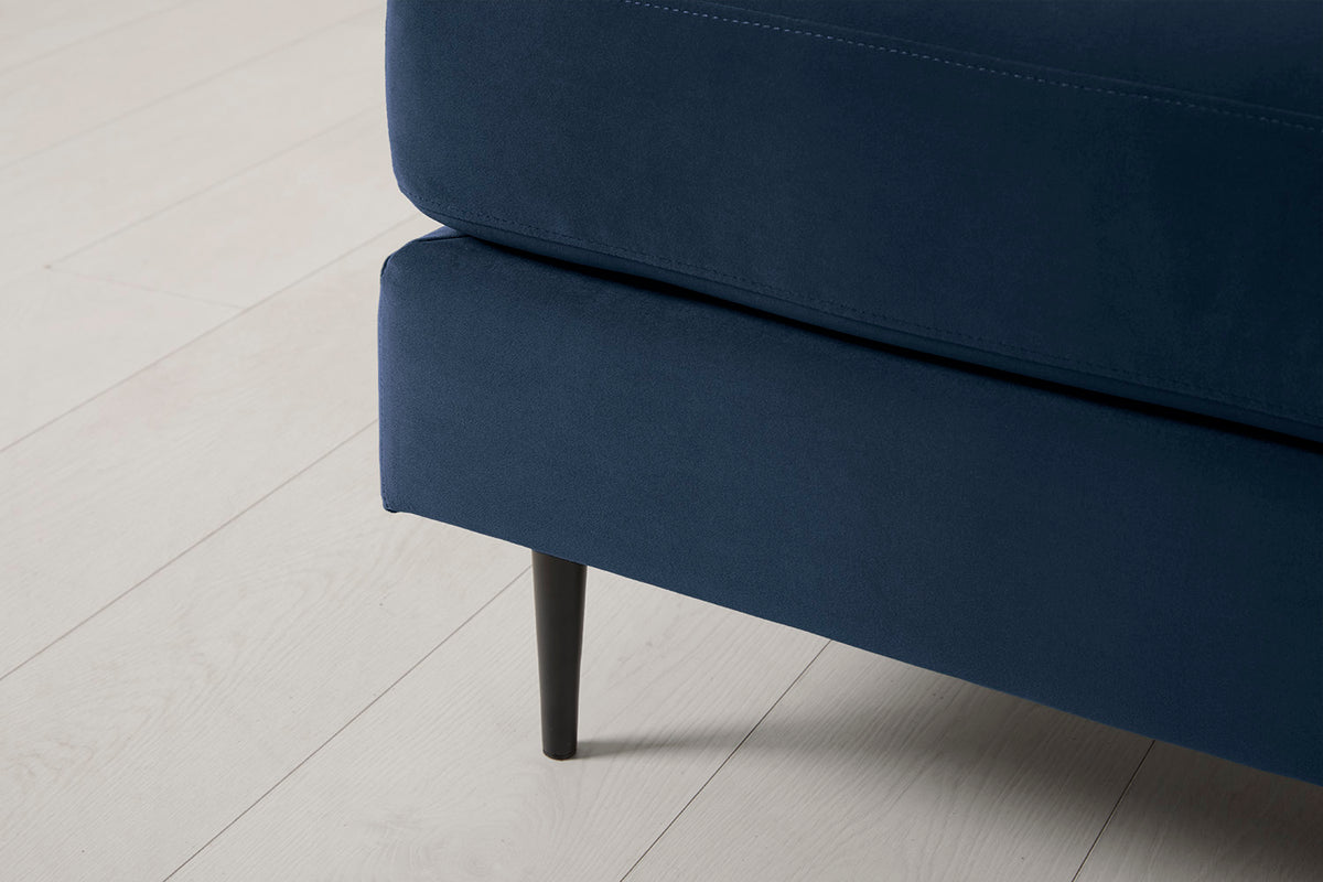 Model 19 Ottoman, Indigo — Leg Detail