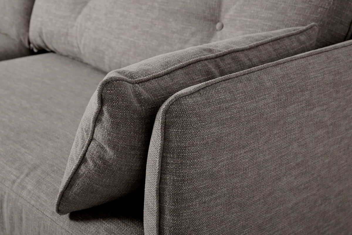 Model 19 3 Seater Right Chaise Sofa, Shadow — Arm Detail