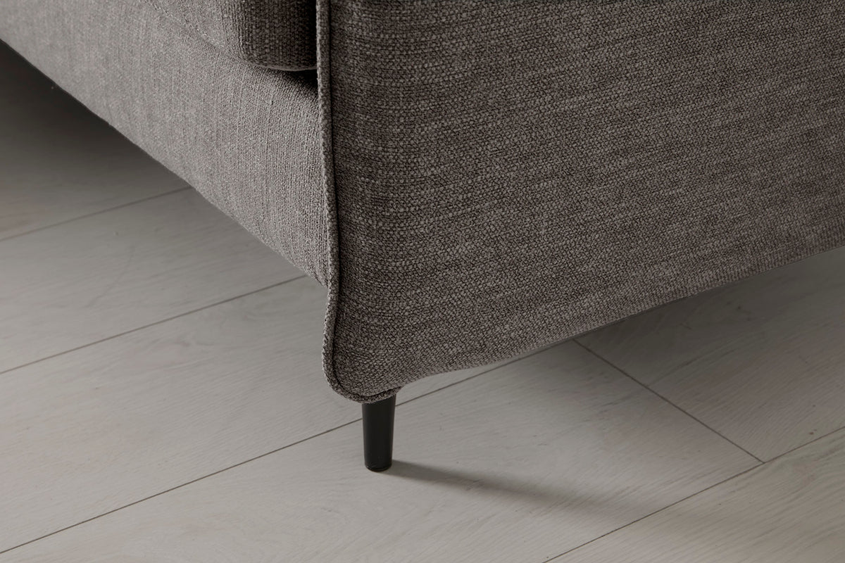 Model 19 3 Seater Right Chaise Sofa, Shadow — Leg Detail