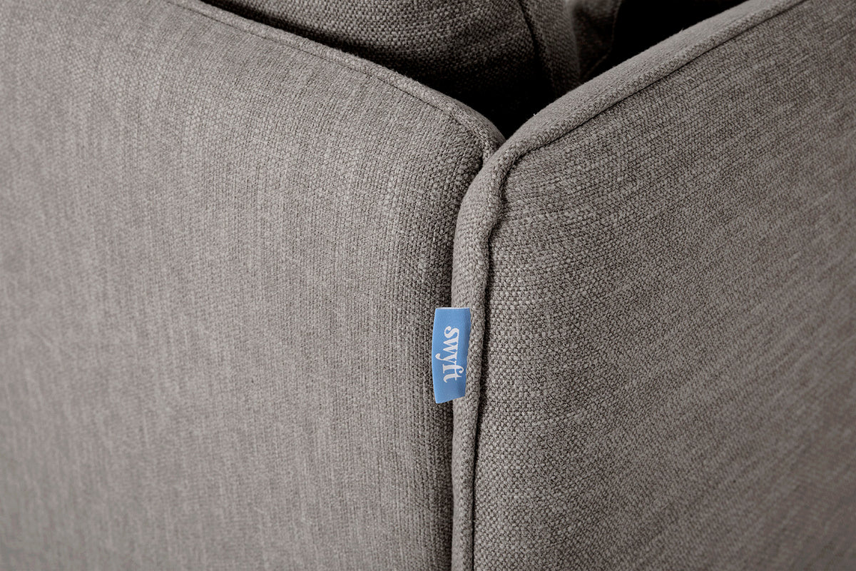 Model 19 3 Seater Right Chaise Sofa, Shadow — Arm Detail