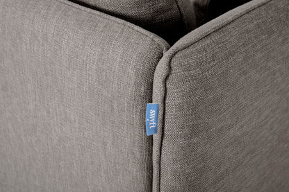 Model 19 3 Seater Right Chaise Sofa, Shadow — Arm Detail