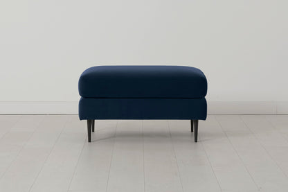 Model 19 Ottoman, Indigo — Front View