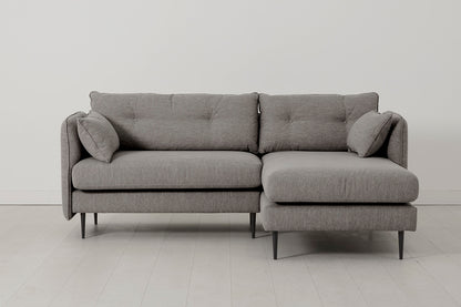 Model 19 3 Seater Right Chaise Sofa, Shadow — Front View
