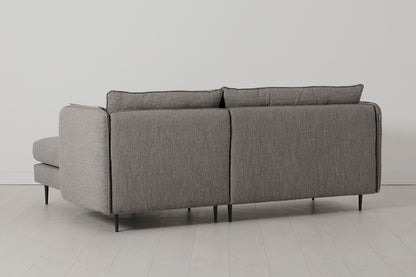 Model 19 3 Seater Right Chaise Sofa, Shadow — Back View