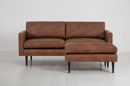 Model 01 2-Seater Sofa with Ottoman, Chestnut