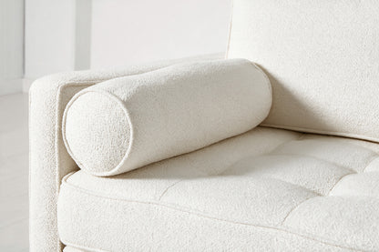 Loveseat in cream bouclé