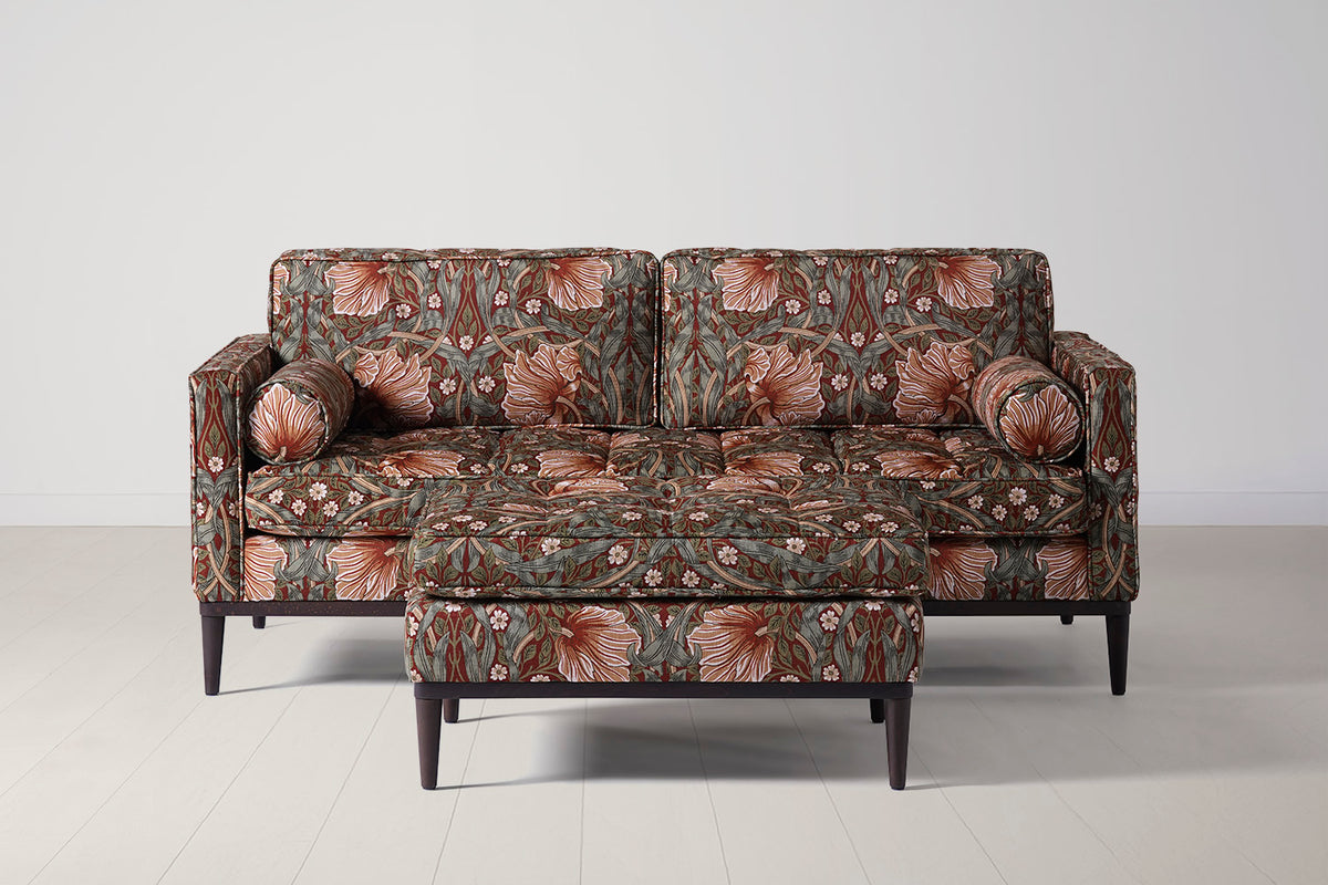 Model 02 2-Seater Sofa with Ottoman, Pimpernel