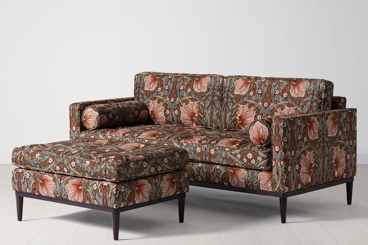 Model 02 2-Seater Sofa with Ottoman, Pimpernel