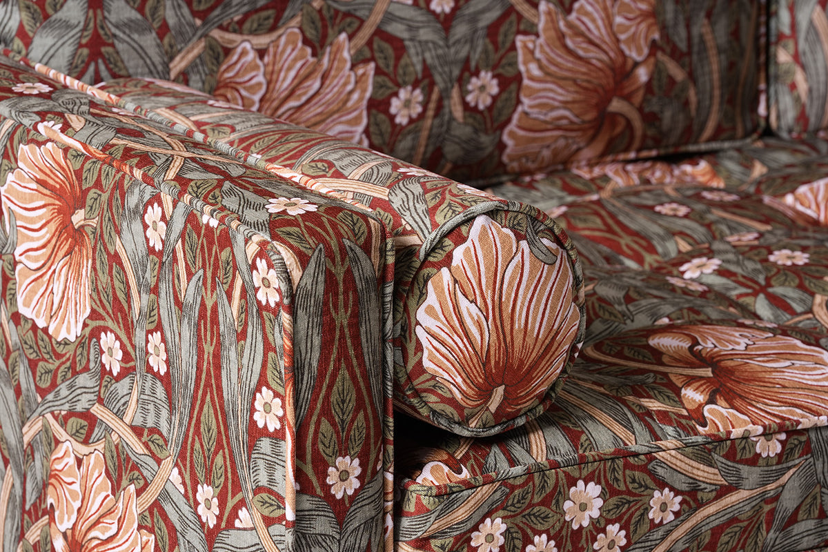 Model 02 2-Seater Sofa with Ottoman, Pimpernel