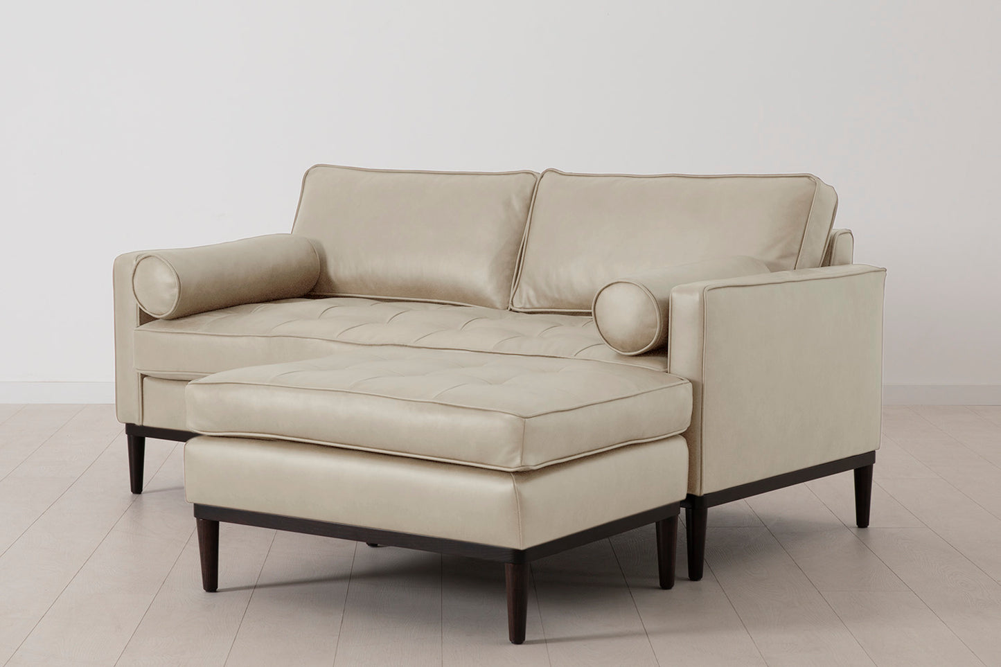 Model 02 2-Seater Sofa with Ottoman, Oyster