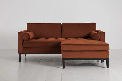Model 02 2-Seater Sofa with Ottoman, Umber