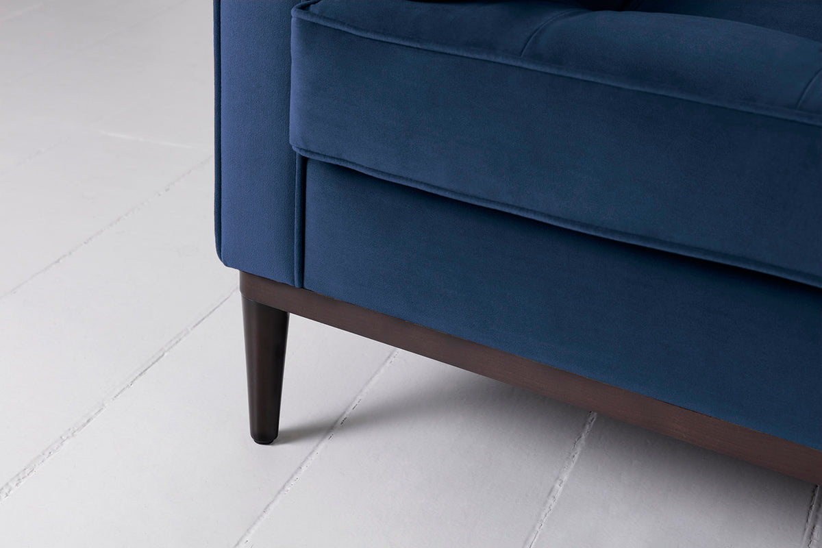 Model 02 2-Seater Sofa with Ottoman, Indigo