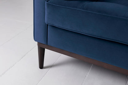 Model 02 3-Seater Sofa with Ottoman, Indigo