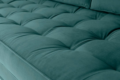 Model 02 3-Seater Sofa with Ottoman, Kingfisher